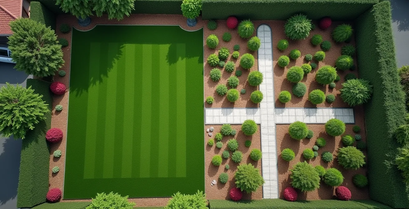 Vue comparative de deux terrains de même surface avec différents niveaux de fragmentation