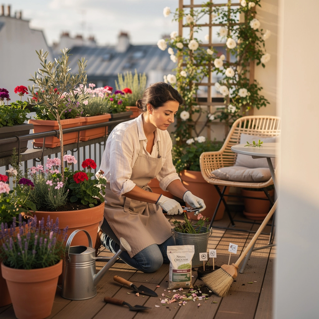 aménager une terrasse avec des plantes